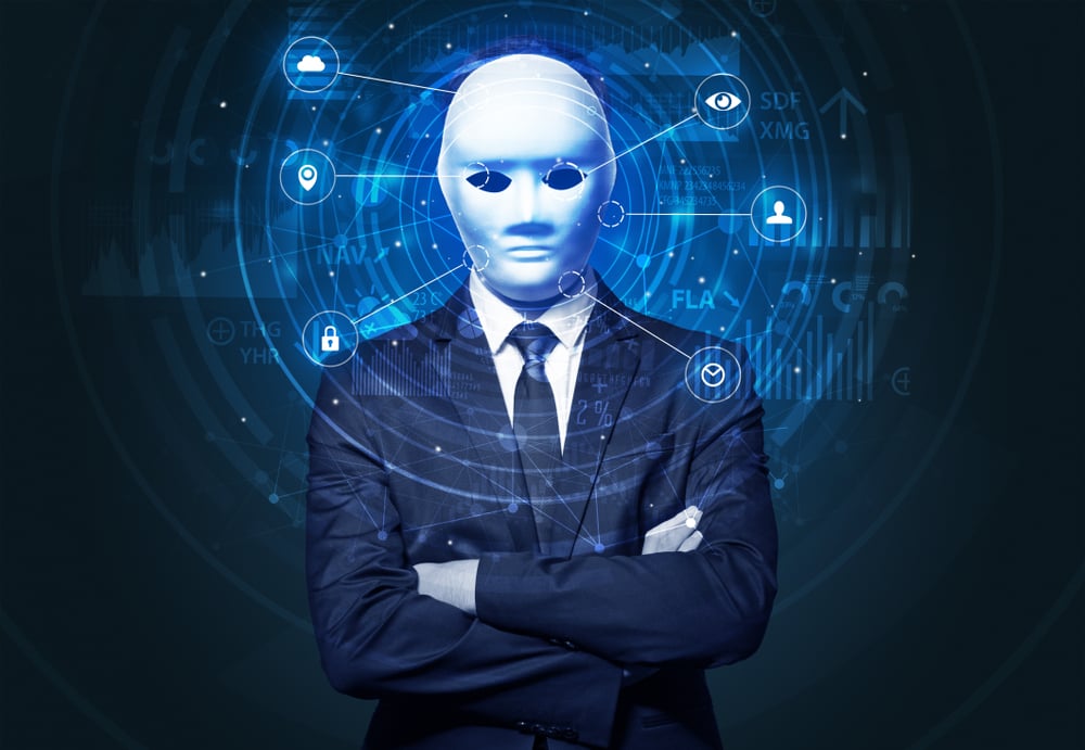 Facial recognition biometric technology and artificial intelligence concept.-4