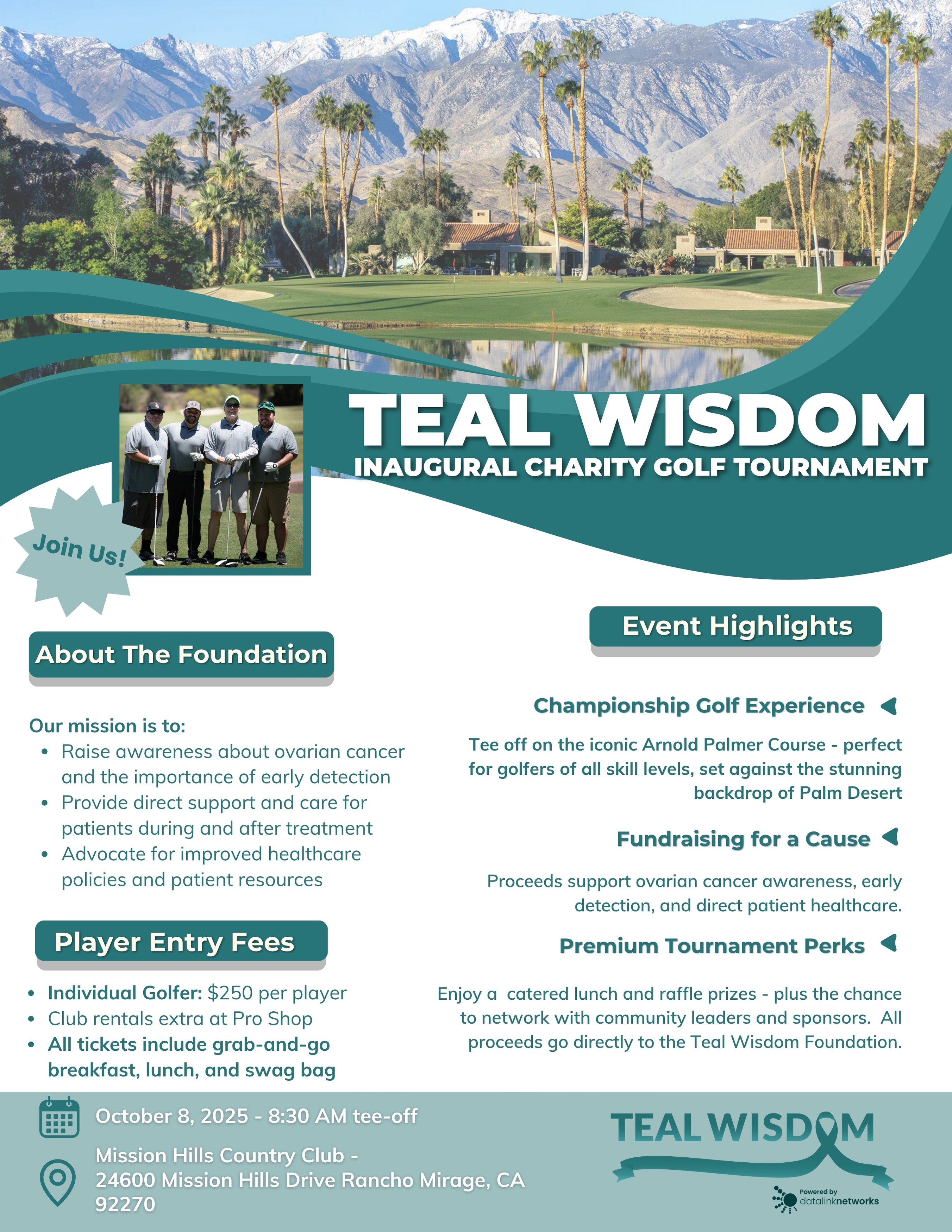 Inaugural Golf Tournament Flyer First Page